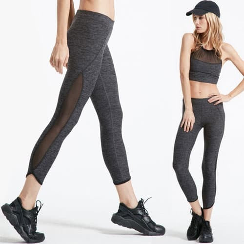 Hard Tail Forever Low Rise Ankle Legging - Dark Charcoal Heather