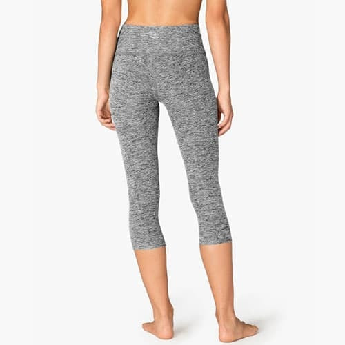Beyond Yoga Twist and Shout Capri Legging Spacedye Black Steel Gray Size XS  NWT | eBay