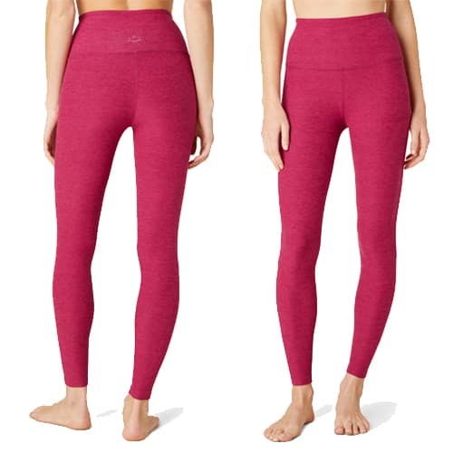 Beyond Yoga Spacedye Caught In The Midi High Waisted Legging In Electric  Pink Heather