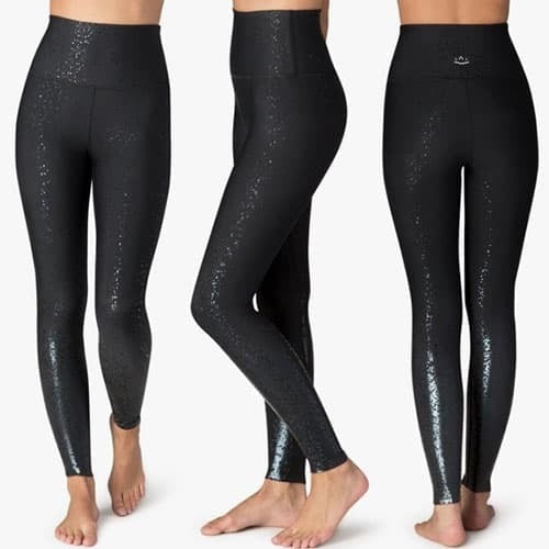 Beyond Yoga High-Rise Alloy Ombre Gold Foil Legging, Small