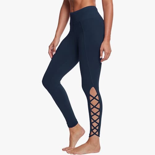 Beyond Yoga Engineered Lux High Waisted Midi Legging In Pink. In